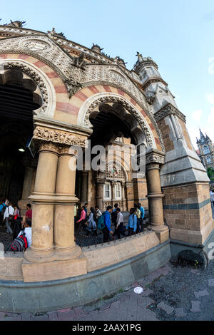 Mumbai Maharashtra Inde 6 Septembre 2019 La Gare Chhatrapati Shivaji Terminus Victoria anciennement à Mumbai, l'Inde est un UNESCO World Heritage Site. Banque D'Images