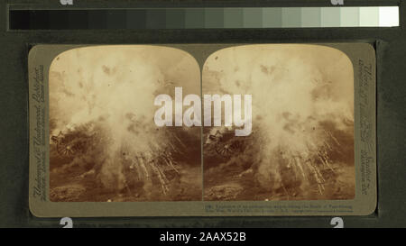 Explosion d'un wagon de munitions au cours de la bataille de Paardeberg, Guerre des Boers, World's Fair, StLouis, États-Unis d'Explosion d'un wagon de munitions au cours de la bataille de Paardeberg, Guerre des Boers, World's Fair, St Louis, États-Unis d'Amérique ; Explosion d'un wagon de munitions au cours de la bataille de Paardeberg, Guerre des Boers, World's Fair, St Louis, États-Unis d'Amérique Banque D'Images
