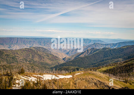 Les Portes du Paradis Vista donne sur les sept Diables Mountain et le Hells Canyon National Recreation Area dans l'ouest de l'Idaho. Banque D'Images