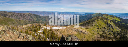 Les Portes du Paradis Vista donne sur les sept Diables Mountain et le Hells Canyon National Recreation Area dans l'ouest de l'Idaho. Banque D'Images