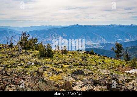 Les Portes du Paradis Vista donne sur les sept Diables Mountain et le Hells Canyon National Recreation Area dans l'ouest de l'Idaho. Banque D'Images