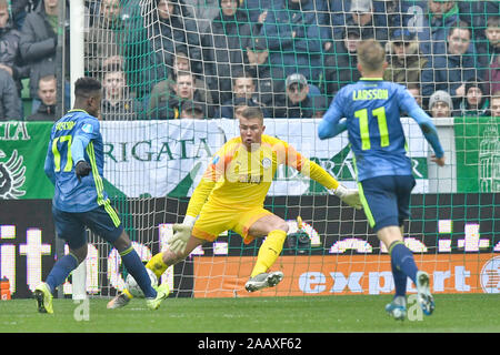 Groningen, Pays-Bas. 24 Nov, 2019. GRONINGEN, 24-11-2019 Euroborg stadium, l'Eredivisie néerlandaise la saison de football 2019/2020 . pendant le match FC Groningen - Feyenoord : Crédit Photos Pro/Alamy Live News Banque D'Images