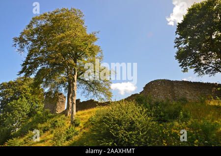 Les murs du château de Kendal, Cumbria Banque D'Images