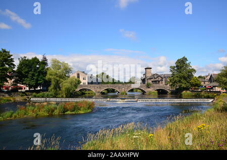 Stramongate Bridge, Kendal, Cumbria Banque D'Images