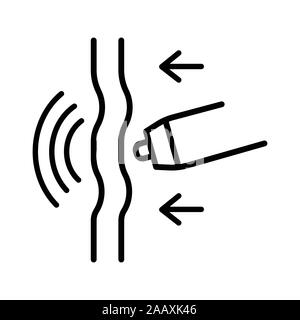 Procédure de beauté anti-vieillissement, le traitement d'induction de collagène, icône isolé Illustration de Vecteur