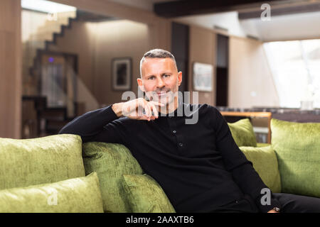 Photo de Ryan Giggs dans l'appartement de grand standing de stock Exchange Hotel, Manchester. Pic Copyright Phil Tragen 2019 Banque D'Images