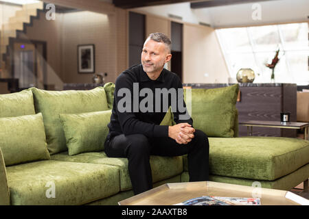 Photo de Ryan Giggs dans l'appartement de grand standing de stock Exchange Hotel, Manchester. Pic Copyright Phil Tragen 2019 Banque D'Images