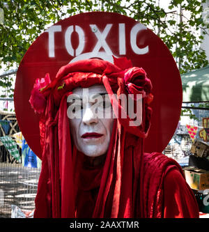 Rebelle rouge, toxiques, rébellion Extinction - Bristol UK Banque D'Images