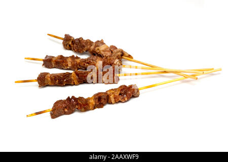 Arrosticini, shish kebab viande traditionnelle de l'Italie, Abruzzes Banque D'Images