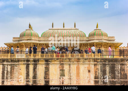 L'architecture historique du Fort Amber à Jaipur, Inde Banque D'Images