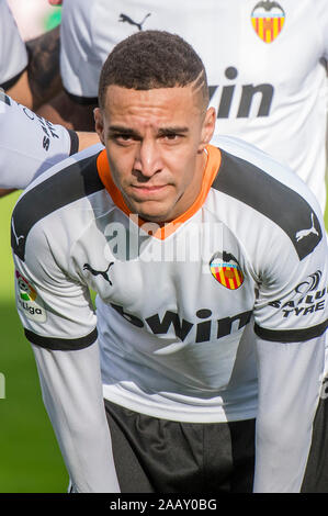 Séville, 23-11-2019. Primera Division Ligue espagnole. LaLiga. L'Estadio Benito Villamarin. Rodrigo Moreno (Valence CF) durant le jeu Real Betis - Valencia CF. Banque D'Images