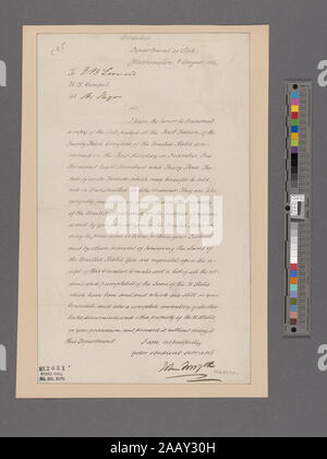 John Forsyth, Ministère d'État, Washington pour GO Leonard La numérisation a été rendue possible par un don de la Fondation Polonsky. ; Forsyth, John. Ministère d'Etat, Washington. De G.B. Leonard Banque D'Images