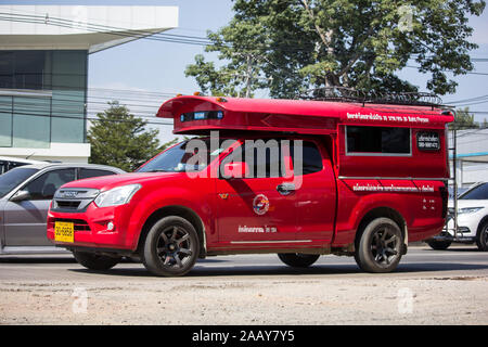 Chiang Mai, Thaïlande - 27 novembre 2019 : taxi rouge chiang mai. Le service en ville et autour. Sur road no.1001 8 km de Chiangmai Zone d'affaires. Banque D'Images