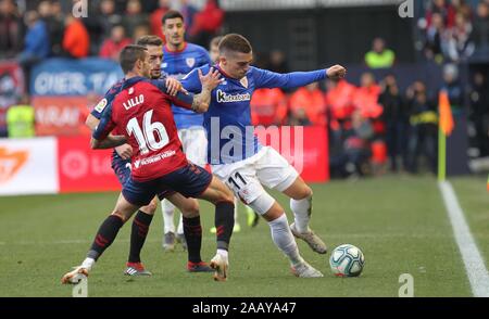 Campeonato de liga Santander. Estadio El Sadar. C.A.Osasuna-Atletic Club de Bilbao. Lillo y Cordoba Crédit : CORDON PRESS/Alamy Live News Banque D'Images