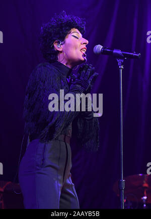 Sunrise FL, USA. 23 Nov, 2019. Emily King effectue au BB&T Center le 23 novembre 2019 à Sunrise, en Floride. Credit : Mpi04/media/Alamy Punch Live News Banque D'Images