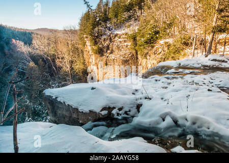 Aire de conservation des Saubles gris Escarpement du Niagara Péninsule-Bruce Owen Sound Ontario Canada en hiver Banque D'Images