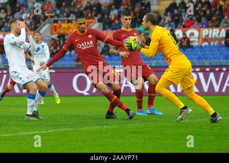 Roma, Italie. Nov 24, 2019 COMME lduring. pau Roma vs Brescia, Serie A soccer italien Championnat Hommes à Roma, Italie, le 24 novembre 2019 - LPS/Renato Olimpio Crédit : Renato Olimpio/fil LPS/ZUMA/Alamy Live News Banque D'Images