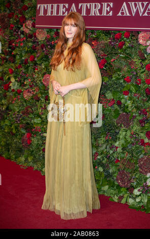 Londres, Royaume-Uni. 24 Nov, 2019. Londres - Angleterre NOV 24 : Florence Welch participe à la 65e Evening Standard Theatre Awards, London Coliseum, Londres, Angleterre sur le 24er novembre 2019 Crédit : Gary Mitchell, GMP Media/Alamy Live News Banque D'Images