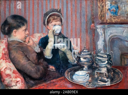 Mary Cassatt (1844-1926) 'The Tea', huile sur toile, 1880 Banque D'Images