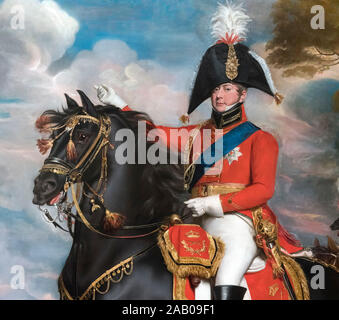 Portrait de H. R. H. le Prince de Galles à l'examen, la participation de Lord Heathfield, général Turner, le Colonel Bloomfield, et Baron Eben ; le colonel Quinton dans la distance par John Singleton Copley (1738-1815), huile sur toile, 1809. Peinture montre le roi George IV en tant que prince de Galles. Banque D'Images