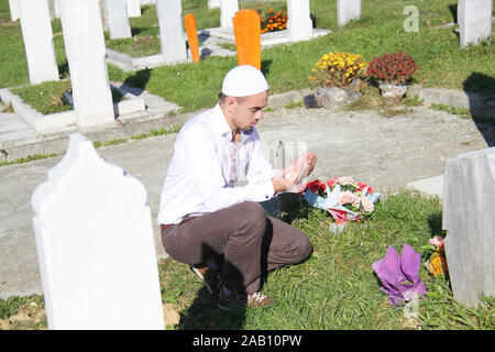 La prière islamique sur les morts Banque D'Images