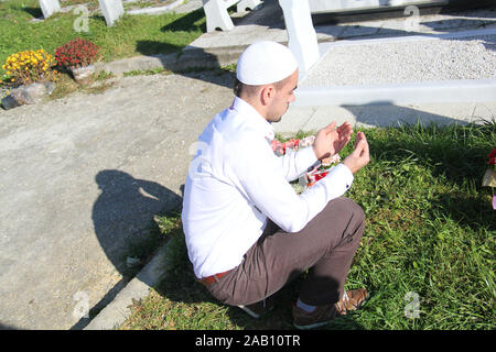 La prière islamique sur les morts Banque D'Images