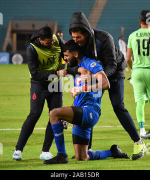 Rades, Tunisie. 23 Nov, 2019. Ahmed Bessak pendant le match de football du championnat arabe entre le Maroc Masafi et tunisien Esperance sportive au stade de rades.(score final : 4:2 Maroc Masafi Esperance sportive tunisienne, pénalités) Credit : SOPA/Alamy Images Limited Live News Banque D'Images