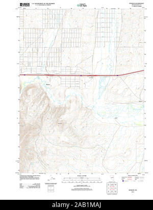 Carte TOPO USGS Nevada NV Ryndon 20120202 Restauration TM Banque D'Images