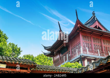 Dans l'ancien bâtiment du Temple de Confucius, Nanjing, Chine. Banque D'Images