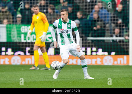 GRONINGEN, 24-11-2019 Euroborg stadium, l'Eredivisie néerlandaise Football la saison 2019/2020 . FC Groningen player Samir Memisevic pendant le match FC Groningen - Feyenoord : Crédit Photos Pro/Alamy Live News Banque D'Images