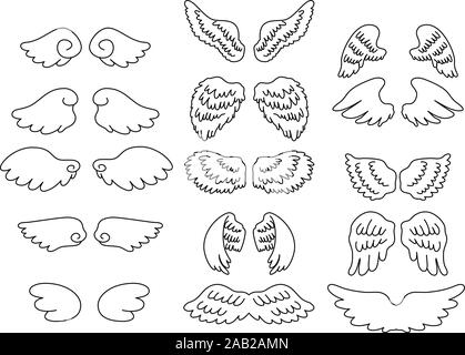 C'est une illustration de Cute angel wings Illustration de Vecteur