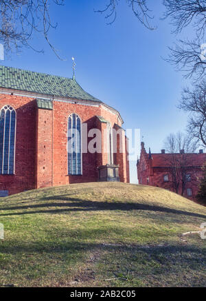 La Cathédrale de Strangnas (Strangnas Domkyrka), Strangnas, Sodermanland County, Suède Banque D'Images