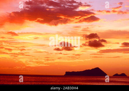 , Abendhimmel Pazifikküste, Abendrot, Sonnenuntergang, Costa Rica, Côte du Pacifique et ciel du soir, Costa Rica Banque D'Images