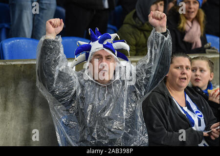 23 novembre 2019, American Express Community Stadium, Brighton et Hove, Angleterre, Premier League, Brighton et Hove Albion v Leicester City:Brighton Fans Crédit : Phil Westlake/News Images Banque D'Images