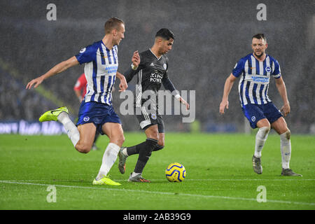 23 novembre 2019, American Express Community Stadium, Brighton et Hove, Angleterre, Premier League, Brighton et Hove Albion v Leicester City : Crédit : Phil Westlake/News Images Banque D'Images