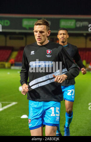 19 novembre 2019, dans le comté de sol, Swindon, Angleterre ; unis en FA Cup, Premier tour Replay, Swindon Town v Cheltenham Town : William Boyle de Cheltenham Town Crédit : Gareth Dalley/News Images Banque D'Images