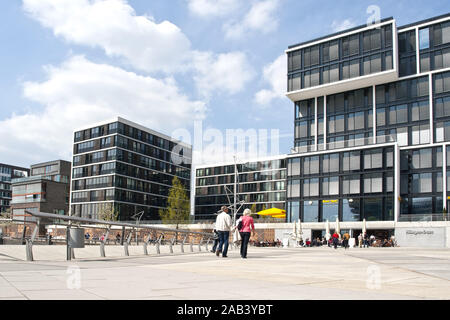 La société Architektur in der HafenCity à Hambourg |L'architecture moderne dans la HafenCity à Hambourg| Banque D'Images