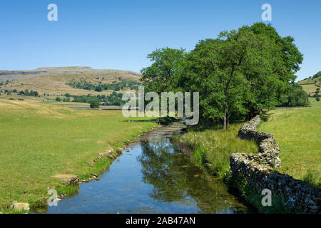 Austwick Beck dans le Yorkshire Dales National Park près de Lowick Green, North Yorkshire, Angleterre. Banque D'Images