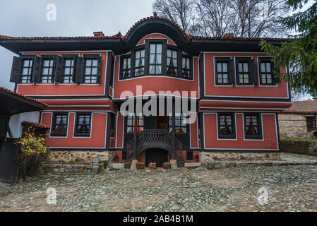 Koprivshtitsa, Bulgarie, le formulaire d'affichage Todor Kableshkov House Museum dans le village de Koprivshtitsa , Bulgarie Banque D'Images