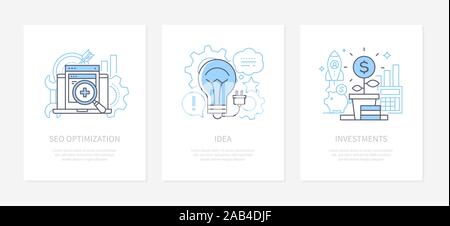 L'entrepreneuriat créatif - ligne style design icons set Illustration de Vecteur