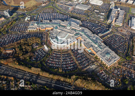 Vue aérienne du Trafford Centre, Manchester, Royaume-Uni