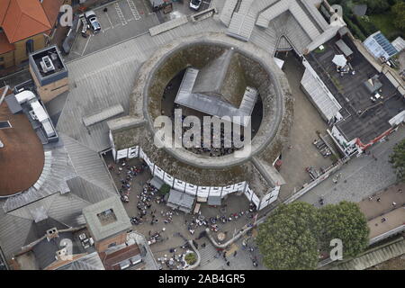 Vue aérienne du Globe de Londres de Shakespeare Banque D'Images