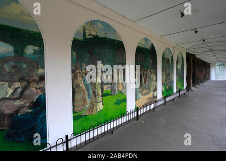 Peintures murales dans Holland Park, le Royal Borough de Kensington et Chelsea, Londres, Angleterre Banque D'Images