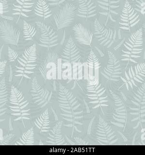 Jolie fougère dessiné à la main, motif floral background transparent, idéal pour les textiles, papiers peints, des bannières vecteur conception - Illustration de Vecteur