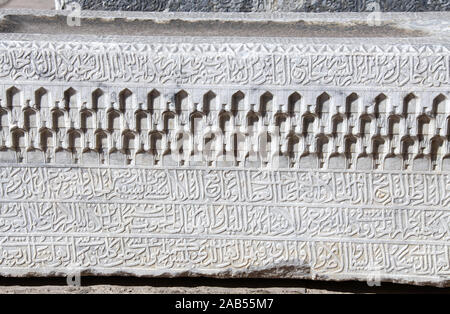 Mausolée sculpté en Ouzbékistan en pierre Banque D'Images