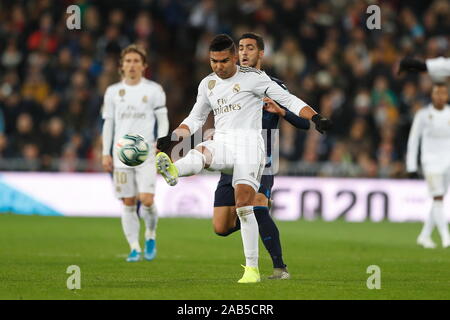 Madrid, Espagne. 23 Nov, 2019. Casemiro (Real) Football/soccer : "La Liga espagnole Santander' match entre le Real Madrid CF 3-1 Real Sociedad au Santiago Bernabeu à Madrid, Espagne . Credit : Mutsu Kawamori/AFLO/Alamy Live News Banque D'Images
