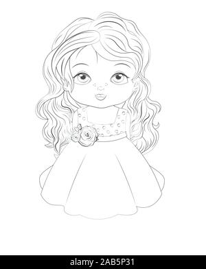 Petite Princesse Coloriage Bebe Chat En Cadeau Avec La Couronne Photo En Dessin A La Main Style Pour Douche De Bebe Carte De Vœux Invitation A Une Fete Mode Clo Image Vectorielle