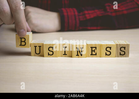 Entreprise - mot sur un morceau de papier de près, les concepts de motivation créative Banque D'Images