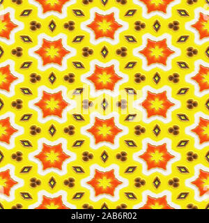 Une illustration de vieilles tuiles sans couture decorativ Banque D'Images