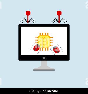 Concept de sécurité des données. Des cercles, intégrer télévision d'icônes. Connecté symboles pour garde, la protection, la surveillance, la sécurité ou le contrôle des concepts. Caricature de télévision Banque D'Images